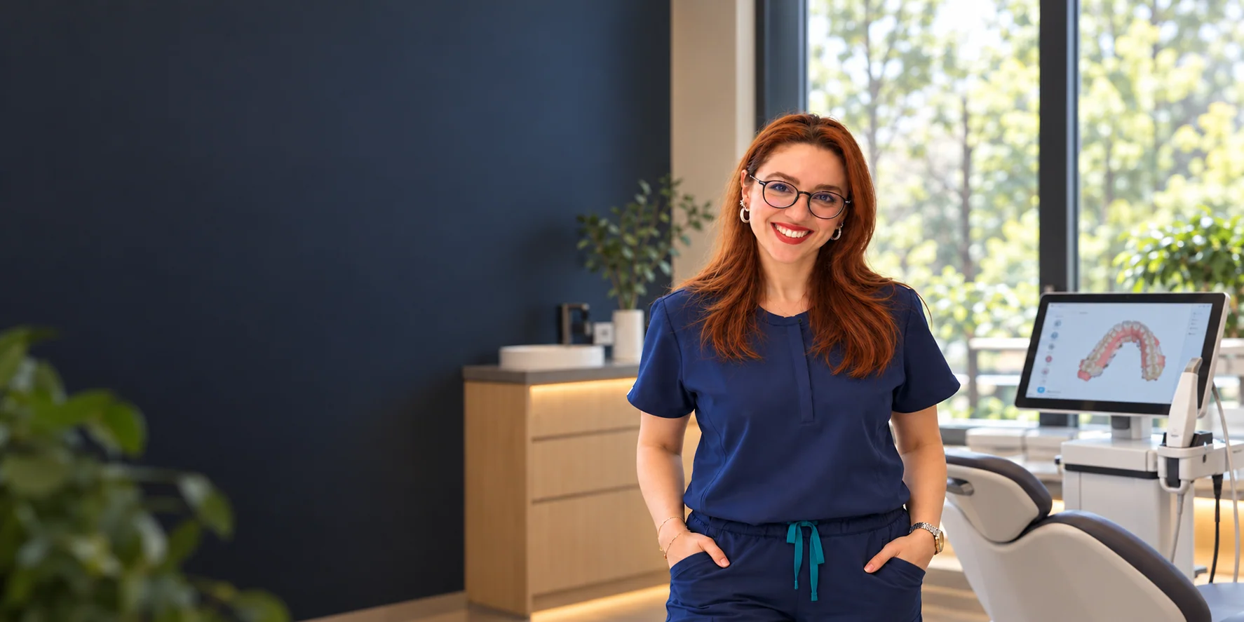 Dr. Dt. Özge Deniz klinikte